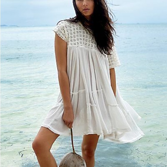 Free People Tops - FREE PEOPLE SUNFEST CROCHET TUNIC DRESS